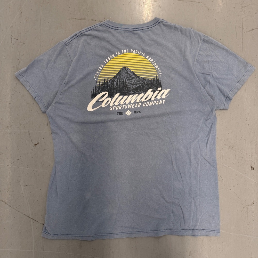 Columbia Sportswear‎ Company Mens Graphic T Shirt Blue Tested Pacific Northwest